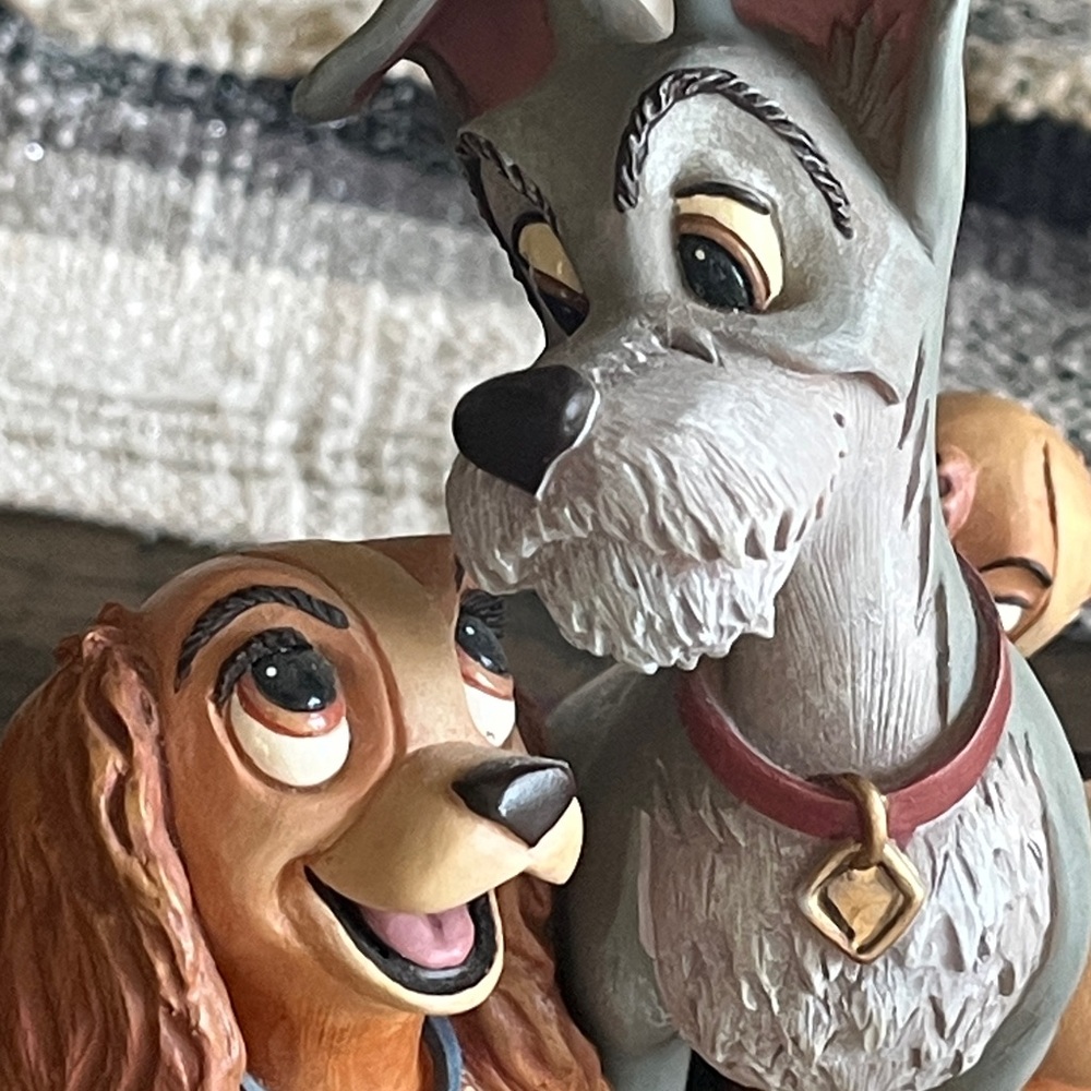 Disney Markrita Lady & The Tramp Figurine Rare VTG Disney Gallery Trinke-Box - Picture 10 of 17